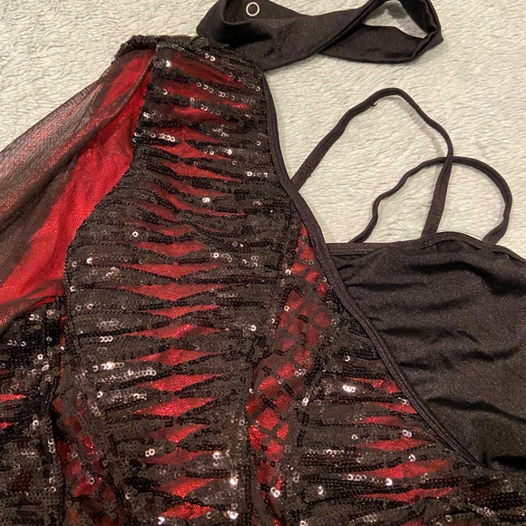 Revolution Tenth House SELENE Leotard – Adult Large Red & Black Dance Costume - Picture 7 of 16